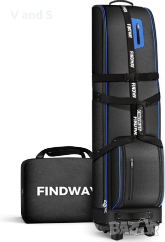 Пътна чанта за голф Findway с колелца [Подобрена], Здрава, устойчива на износване водоустойчива 