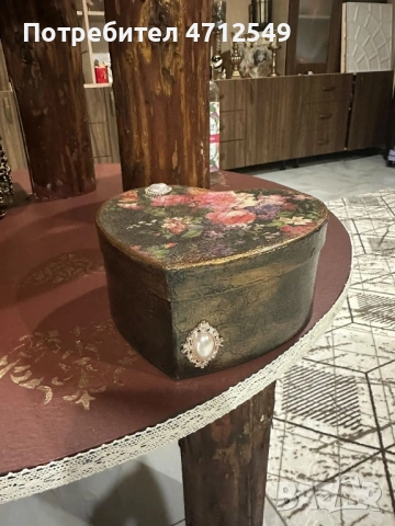 Кутийка във формата на сърце., снимка 3 - Декорация за дома - 53145459