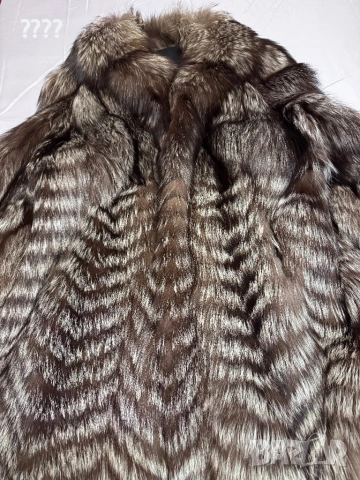 Кожено палто от естествена кожа - сребърна лисица , снимка 2 - Палта, манта - 53576337