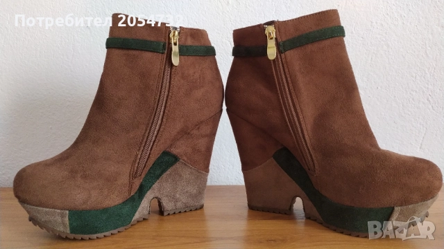 Боти на висока платформа, 38-ми номер, снимка 4 - Дамски боти - 52289503