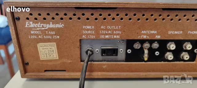 Ресивър Electrophonic T-460, снимка 4 - Ресийвъри, усилватели, смесителни пултове - 48315949