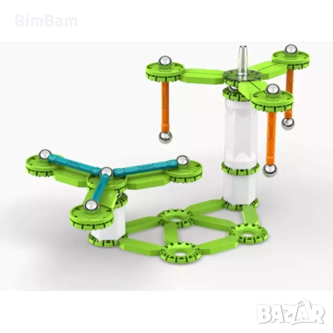 Магнитен конструктор Mechanics Magnetic Motion Flywheels / Geomag 96 части, снимка 6 - Конструктори - 52887223