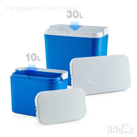 Комплект хладилни кутии Atlantic 30L+10L, пасивни, сини, снимка 1