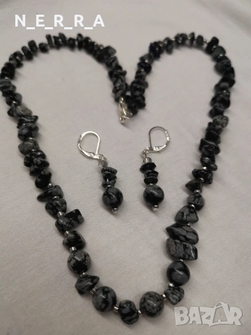 Комплект от естествен камък-яспис, снимка 4 - Бижутерийни комплекти - 53524751