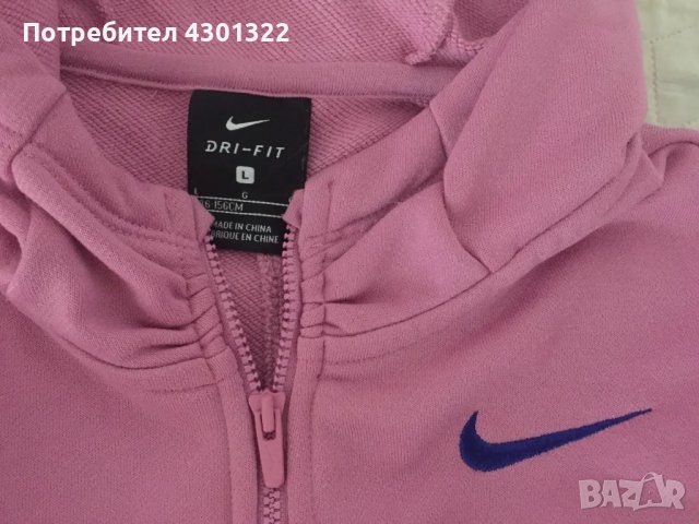 розов суичър Nike за момиче, снимка 2 - Суичъри - 48260199