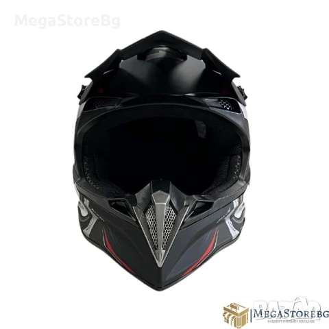 Кросова каска 188 - разбер M - Matt Black/Grey Red, снимка 6 - Аксесоари и консумативи - 50527113