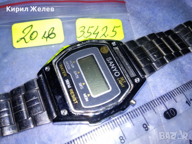 SANYO СТАР КОЛЕКЦИОНЕРСКИ РЯДЪК МОДЕЛ ЕЛЕКТРОНЕН МАРКОВ ЧАСОВНИК САНИО с ВЕРИЖКА 35425, снимка 3 - Мъжки - 39851408