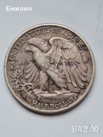 Scarce. USA 🇺🇸 HALF DOLLAR 1918 Philadelphia Mint , снимка 2 - Нумизматика и бонистика - 32295060