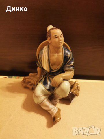 Азиатска керамична фигурка 10см., снимка 4 - Колекции - 44119397