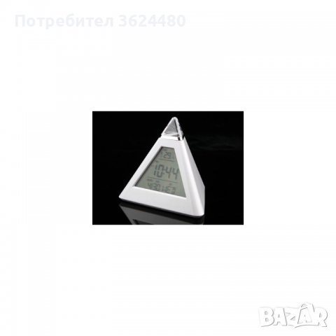 Светещ в 7 цвята led часовник пирамида, снимка 6 - Други - 39932058