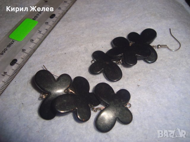 ФИГУРАЛНИ СИМПАТИЧНИ АРТ ОБЕЦИ - ПЕПЕРУДИ - СИНТЕТИКА 12776, снимка 5 - Обеци - 36593357