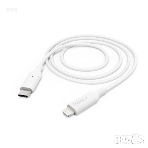 HAMA Кабел USB-C - Lightning за зареждане и данни, 1м,серефициран бял  HAMA-201598