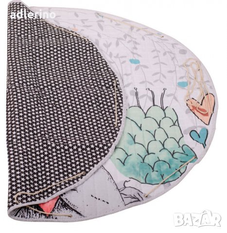 Постелка за игра, чанта за играчки, мотив Заек, 144 см, подложка за игра за бебе, снимка 4 - Детски матраци - 34312373