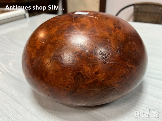 РЪЧНО изработена дървена ваза. №3124, снимка 7 - Антикварни и старинни предмети - 38917802