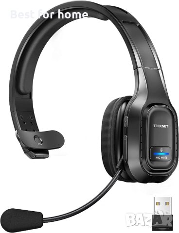 TECKNET Trucker Bluetooth слушалка с шумопотискане на микрофон,55H Hands Free