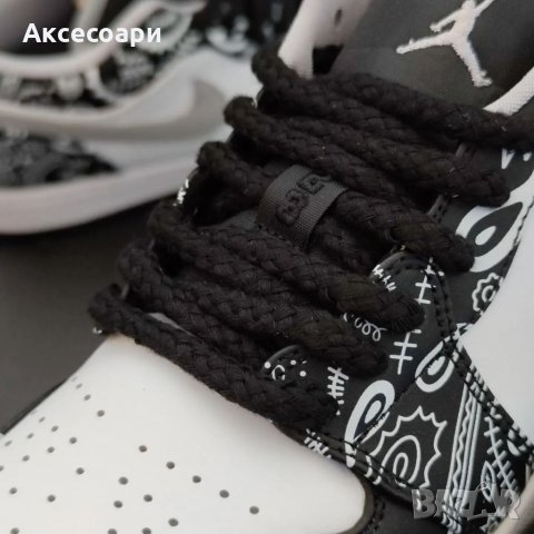 Nike Air Jordan 1 Low Bandana Grafitti Black White Grey Обувки Маратонки Кецове Номер 39 Размер Нови, снимка 2 - Маратонки - 39273607