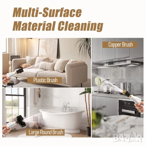 Нова Парочистачка TOBI, Преносима, Мощност 2500 W, 6 скорости, 7 накрайника, Резервоар 1200 ml, снимка 8 - Парочистачки и Водоструйки - 50812659