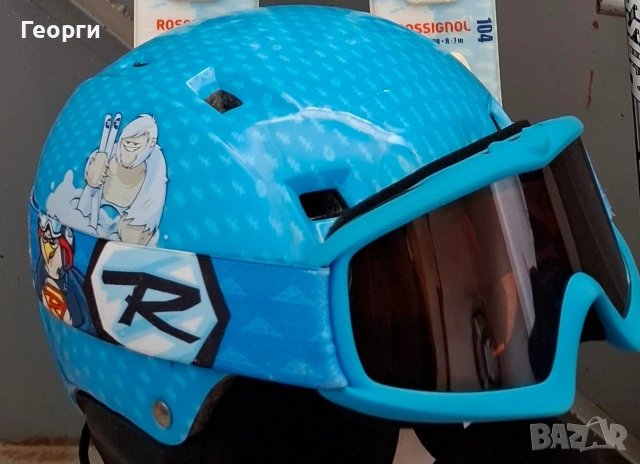 Детски комплект Rossignol-128см.+Rossignol-23+каскаRoss.56/58, снимка 10 - Зимни спортове - 53370327