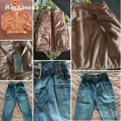 Дрехи момиче Mayoral/МАйорал размер 104 и 110 двулицев елек, суитшърт, дънки