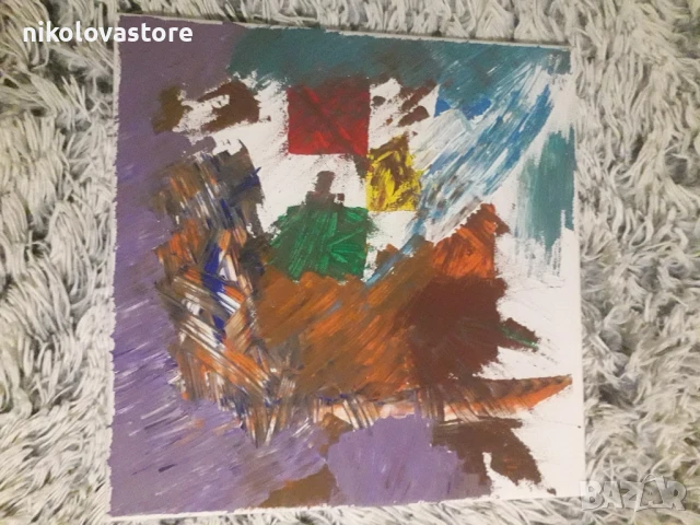квадратна картина с маслени бои