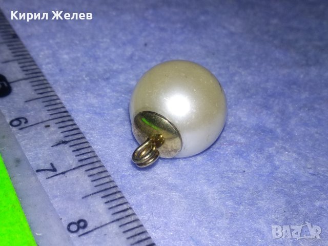 ПЕРЛЕН ВИНТИДЖ АРТ ПОЗЛАТЕН МЕДАЛЬОН 27575, снимка 8 - Колиета, медальони, синджири - 40760130