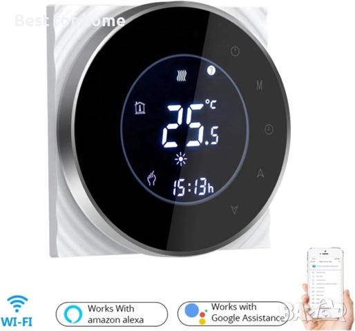 Умен WiFi сензорен термостат, снимка 2 - Друга електроника - 52693666