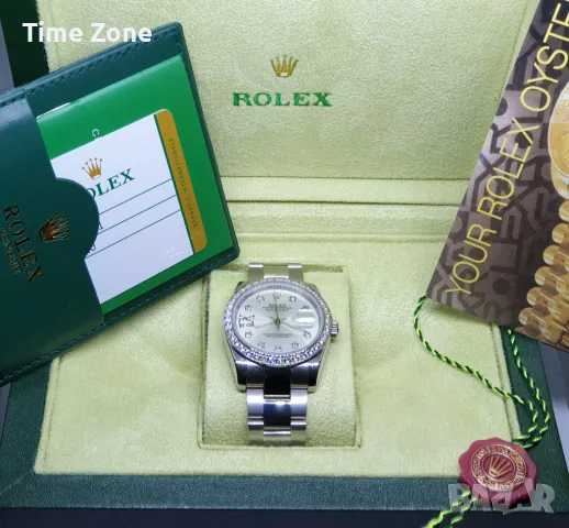 Rolex Datejust 36mm Steel Silver Dial Star-Shaped Diamond Automatic Дамски Различни Варианти, снимка 2 - Дамски - 48183099