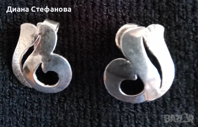 Сребърни обеци проба 925, снимка 4 - Колиета, медальони, синджири - 43799535