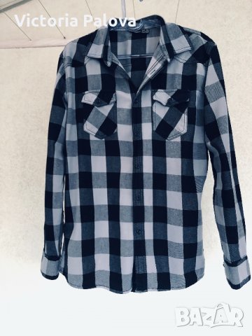 Идеална риза унисекс,модерен тартан, снимка 2 - Ризи - 26389783