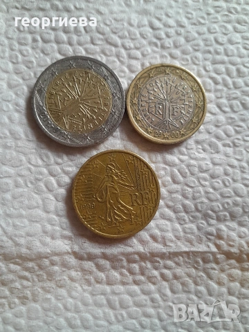 редки евромонети франция, снимка 3 - Нумизматика и бонистика - 53401191