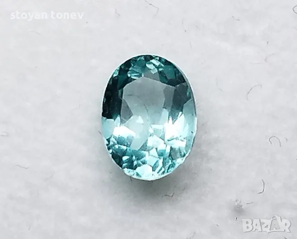 Параиба турмалин с перфектна чистота и цвят - 0.61кт.! Нов! Сертификат!, снимка 4 - Други - 49703400