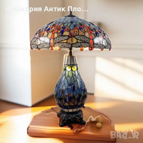 Настолна лампа - Водно конче "The King" синя