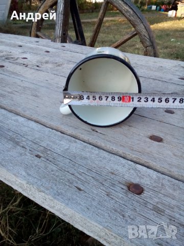 Старо емайлирано канче,чаша #2, снимка 8 - Антикварни и старинни предмети - 27108599