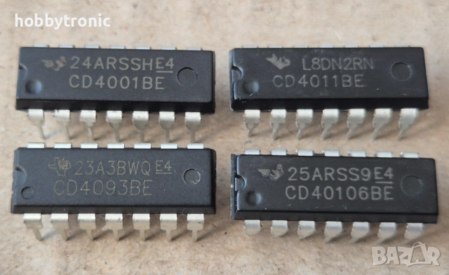 CMOS интегрални схеми CD4001, CD4011, CD4093, CD40106