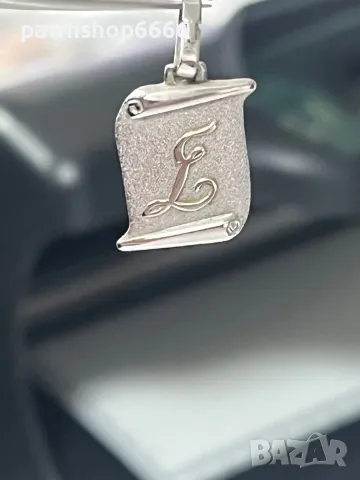 Златна висулка бяло злато 14 карата, снимка 3 - Колиета, медальони, синджири - 49569369