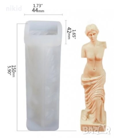 3D Богиня Венус Venus Венера статуя голям силиконов молд форма гипс свещ шоколад смола, снимка 3 - Форми - 32783801