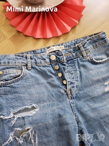 Дънки с кръпки Бершка, снимка 4 - Дънки - 32287936