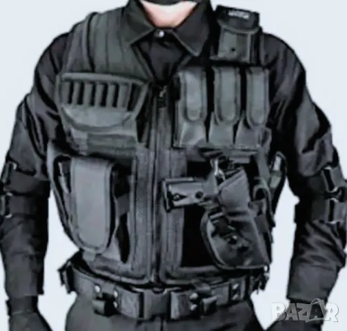 Тактическа жилетка /елек/+ к-т аксесоари+Кобур 