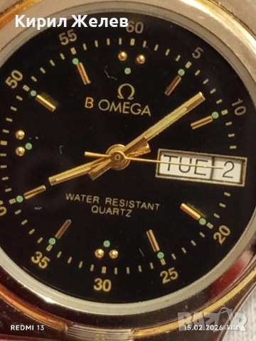 Марков оригинален часовник OMEGA QUARTZ JAPAN перфектно състояние много красив унисекс 51826, снимка 4 - Мъжки - 53481977