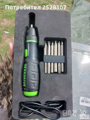 Комплект електрическа отверка с USB кабел, снимка 1