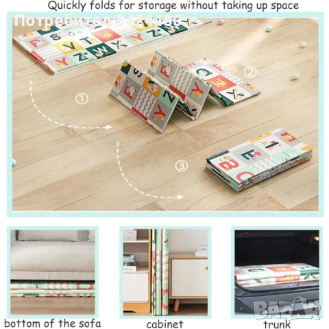 Меко килимче за игра Водоустойчиво 4613, снимка 2 - Други - 53450318