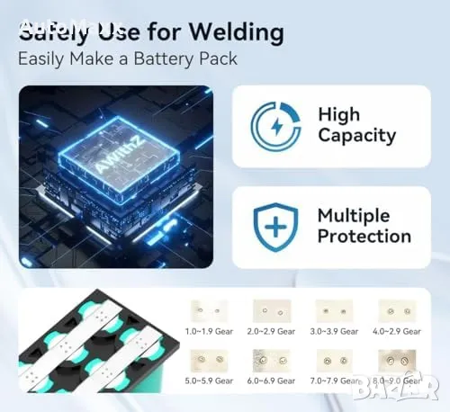 AWithZ 7500 mAh точков заваръчен апарат,голям екран
, снимка 5 - Винтоверти - 50392614