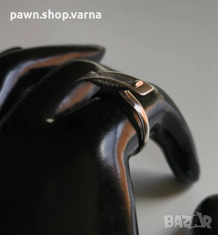 Ново сребърно пръстенче с фианити – 925 проба, снимка 6 - Пръстени - 51141707