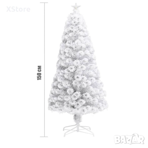 Изкуствена коледна елха - бяла, снимка 4 - Декорация за дома - 52440277