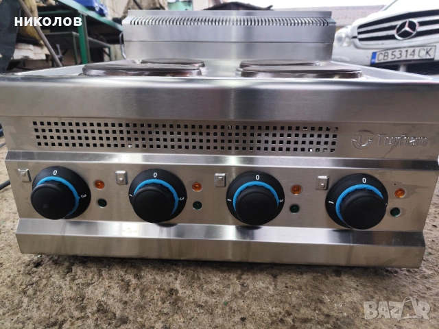 Професионална печка с котлони, снимка 2 - Обзавеждане на кухня - 53240983