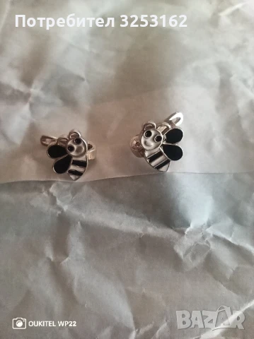 детски сребърни обеци , снимка 2 - Обеци - 50773076