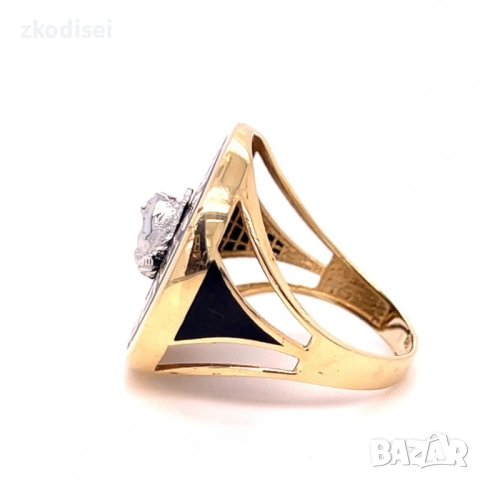 Златен дамски пръстен 5,82гр. 14кр. проба:585 размер:57 модел:18976-1, снимка 2 - Пръстени - 53115786