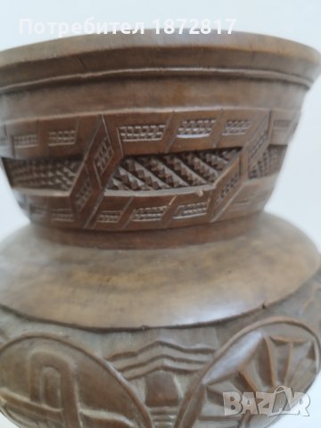 Дървена ваза №2558, снимка 5 - Антикварни и старинни предмети - 37438791