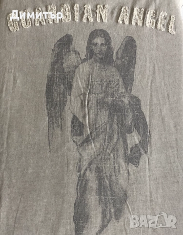 Мъжка сива тениска с принт, снимка 2 - Тениски - 52034390