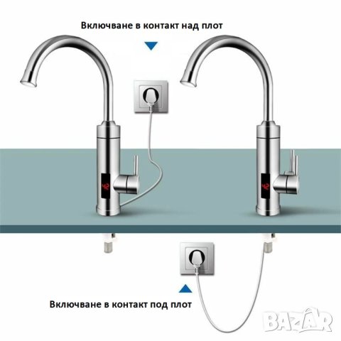 Проточен бойлер 3000W/220V с цифров дисплей от неръждаема стомана, снимка 6 - Бойлери - 43047656